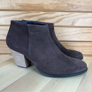 ECCO 41 EUR Sartorelle Brown Suede Leather Chelsea Boots Biker Western Booties